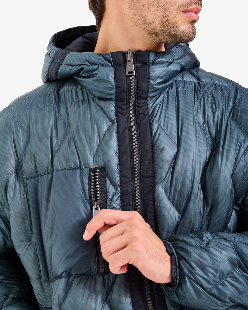 Blue Reversible Hooded Jacket