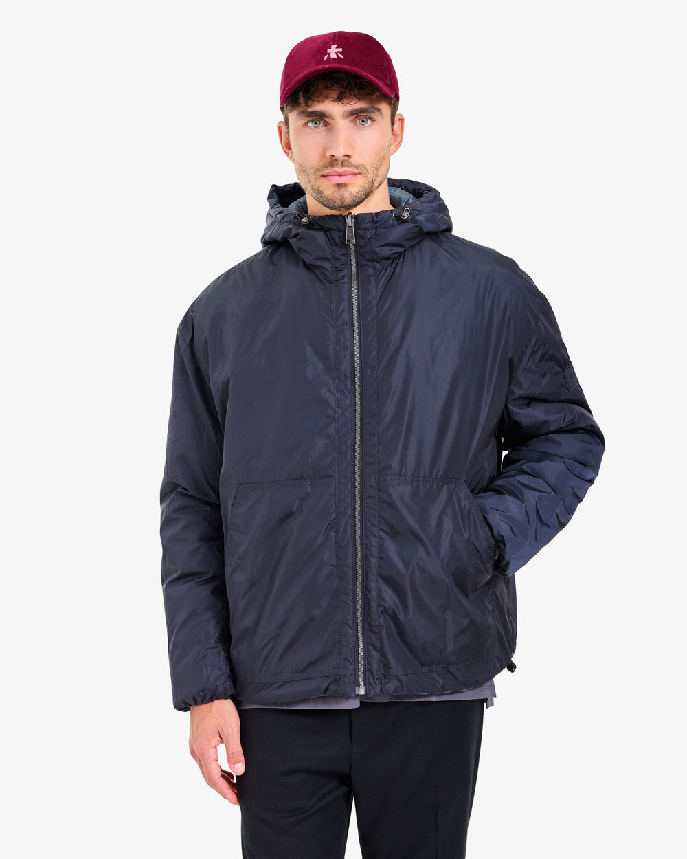 Blue Reversible Hooded Jacket