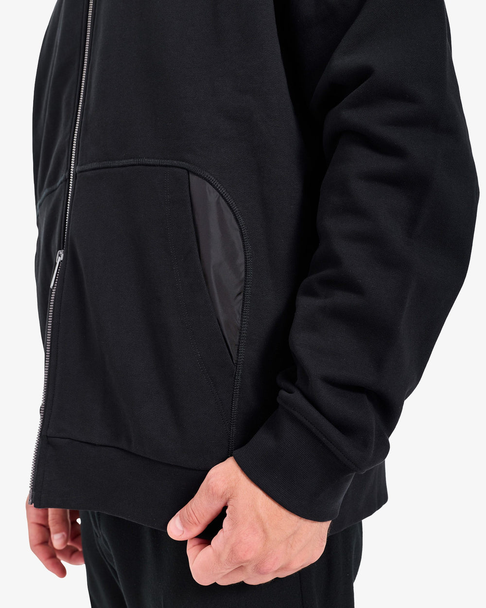 Felpa Zip Hoodie Black