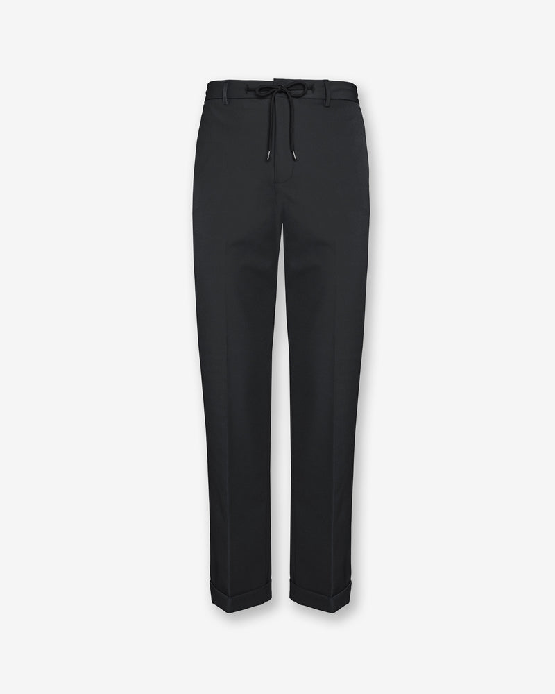 Black Technical Wool Pants