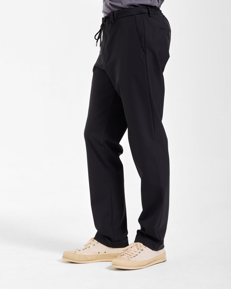 Black Technical Wool Pants