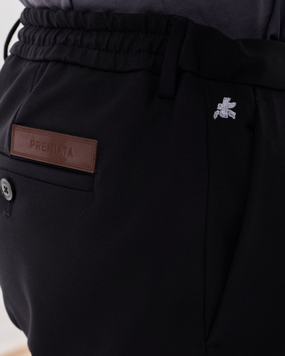 Black Technical Wool Pants