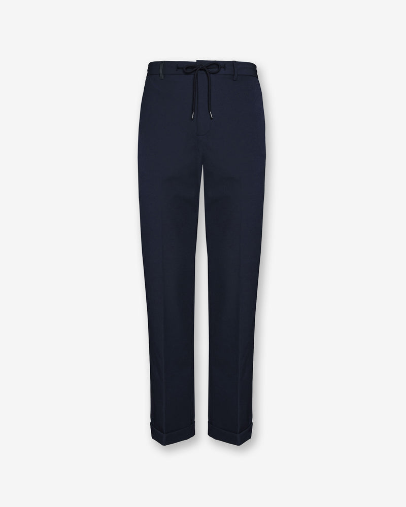 Blue Technical Wool Pants