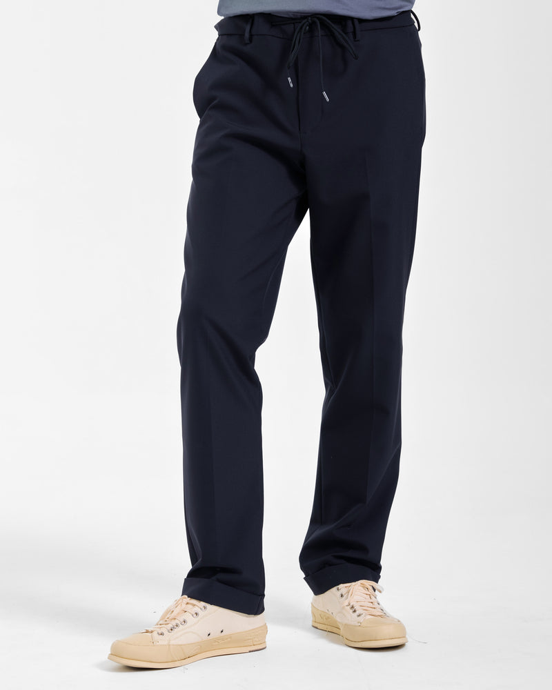 Blue Technical Wool Pants