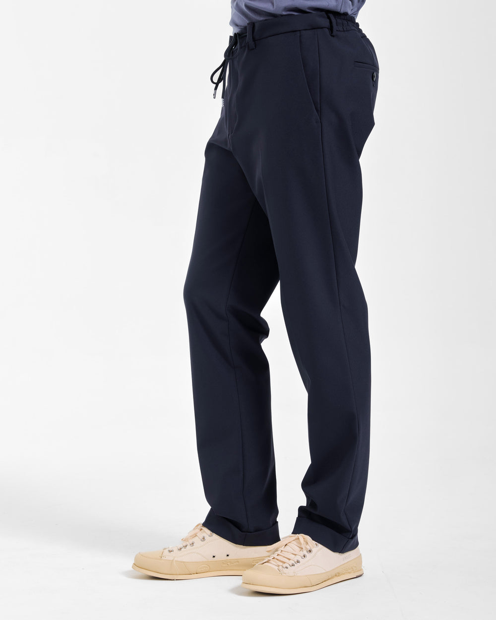 Blue Technical Wool Pants
