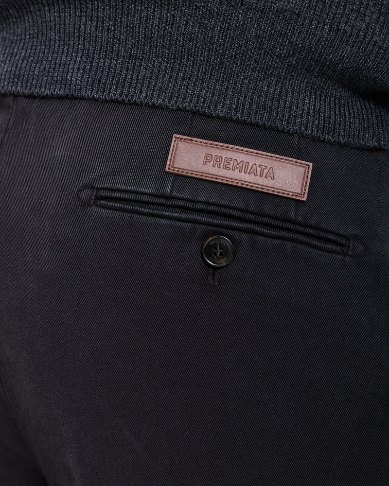 Dark Blue Cotton Chino Pants