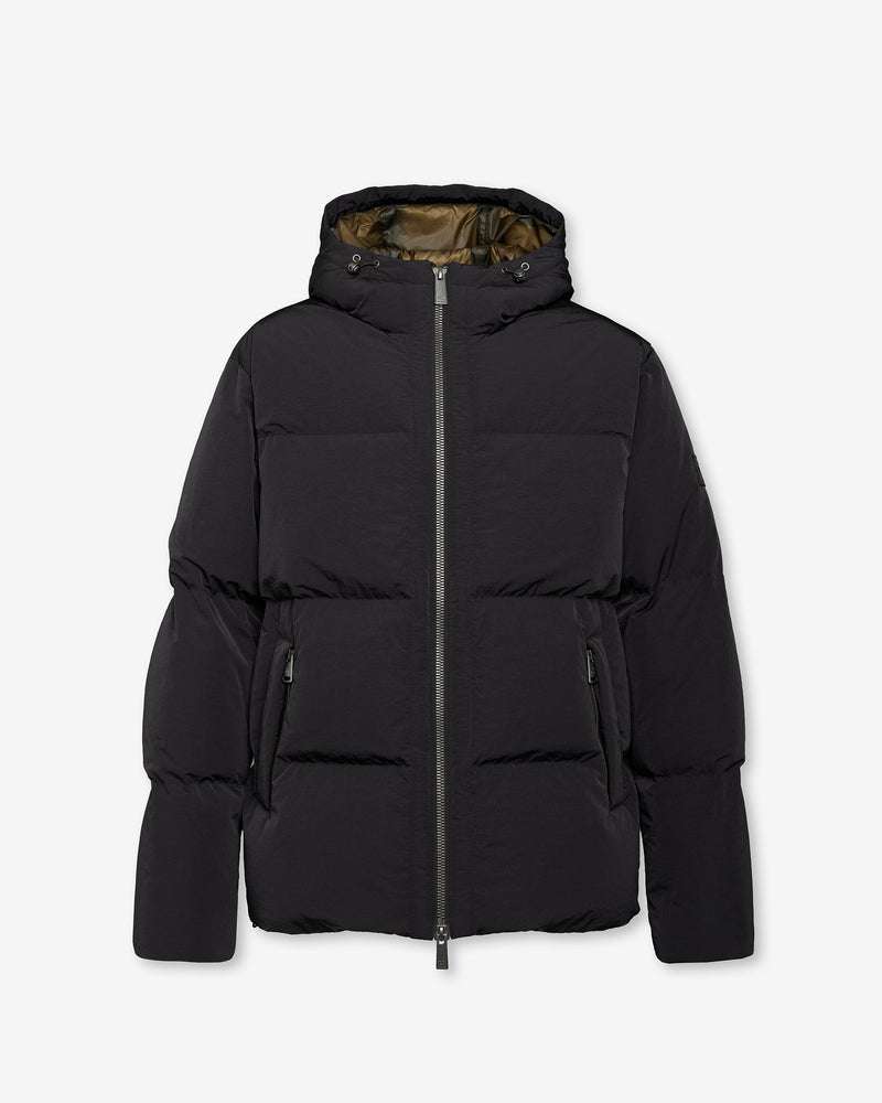 Piumino Reversibile con Cappuccio Black