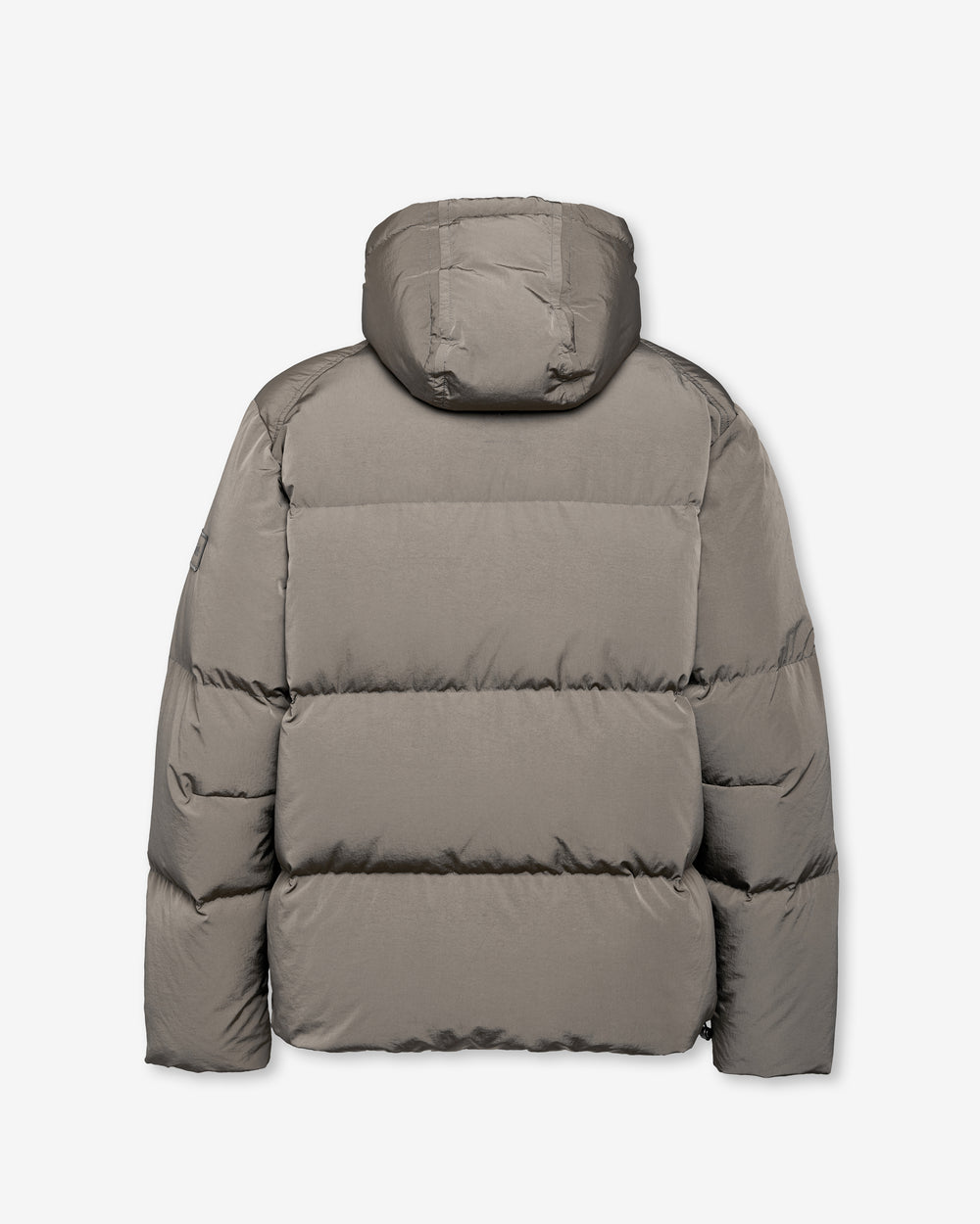 Reversible Hooded Down Jacket - Mud