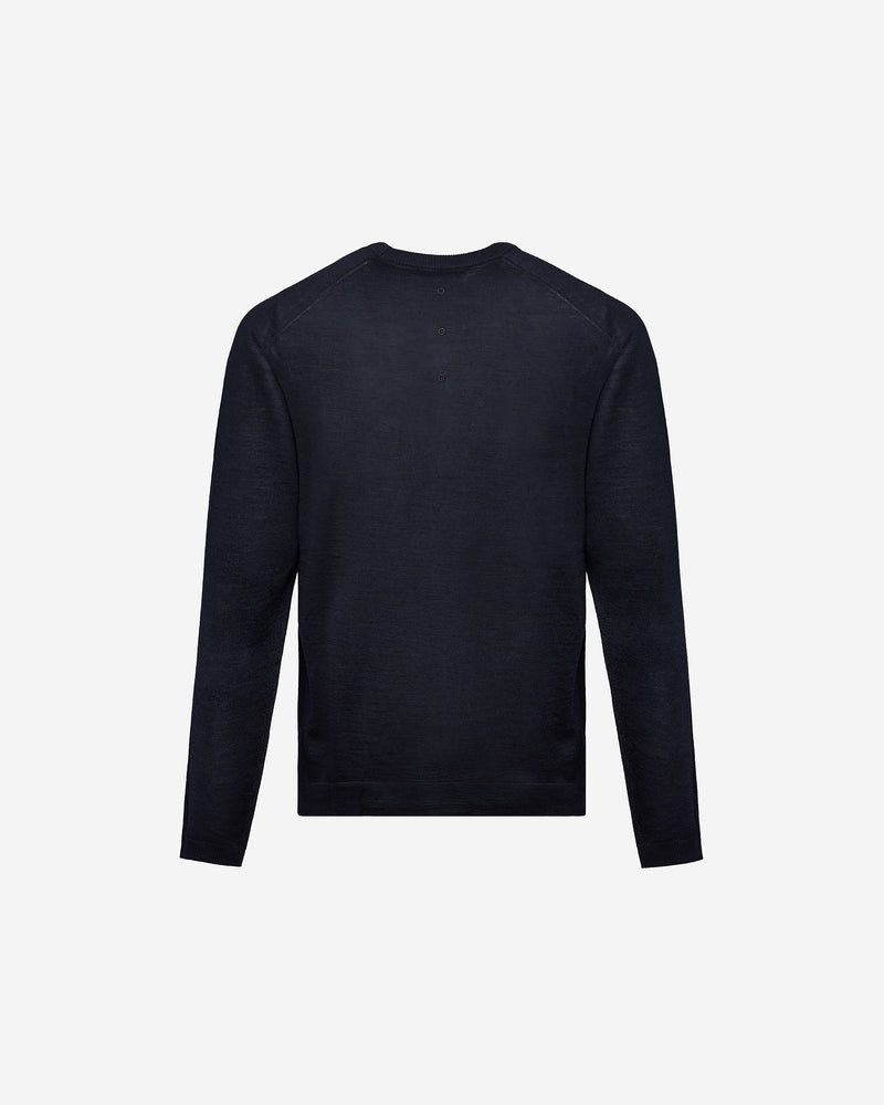 Maglia girocollo in lana e seta