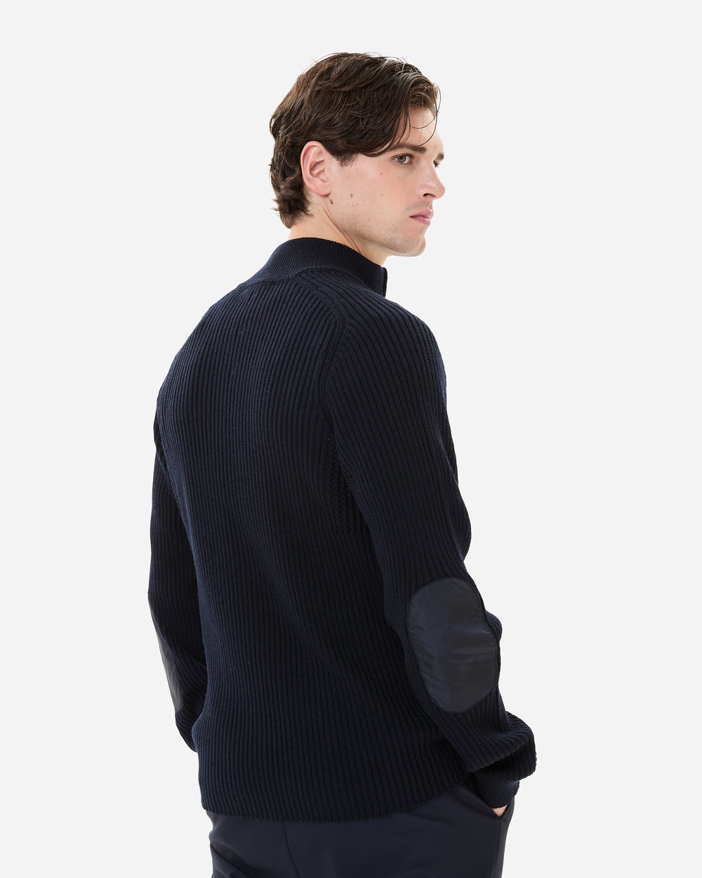 Wool cardigan with zipper