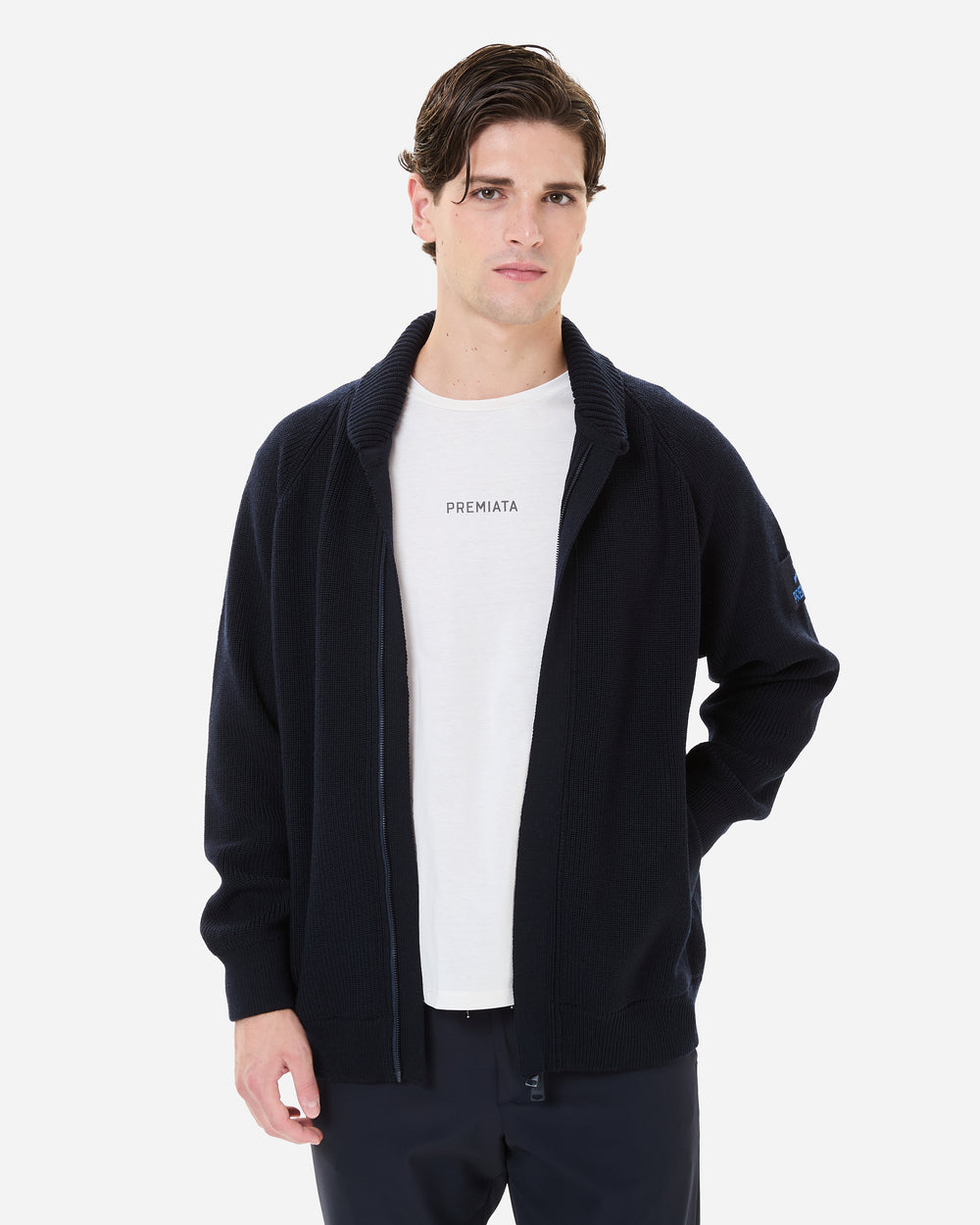 Wool and Teflon Jacket with Zip