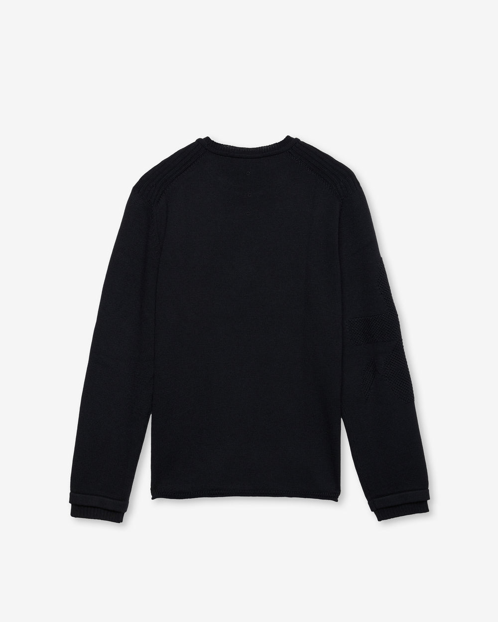 Black Crew-Neck Knit Sweater