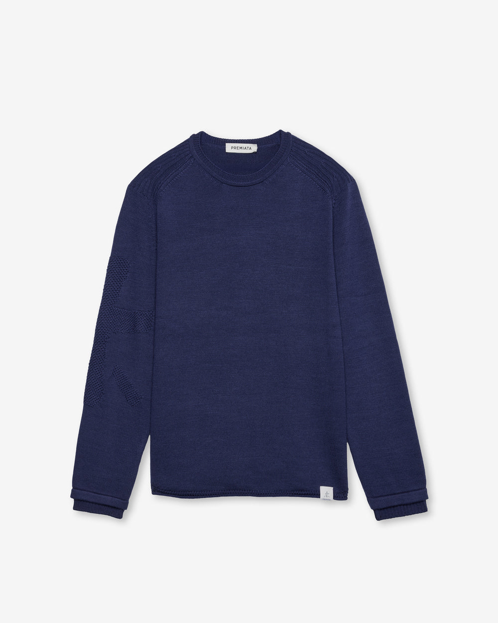 Indigo Crew-Neck Knit Sweater
