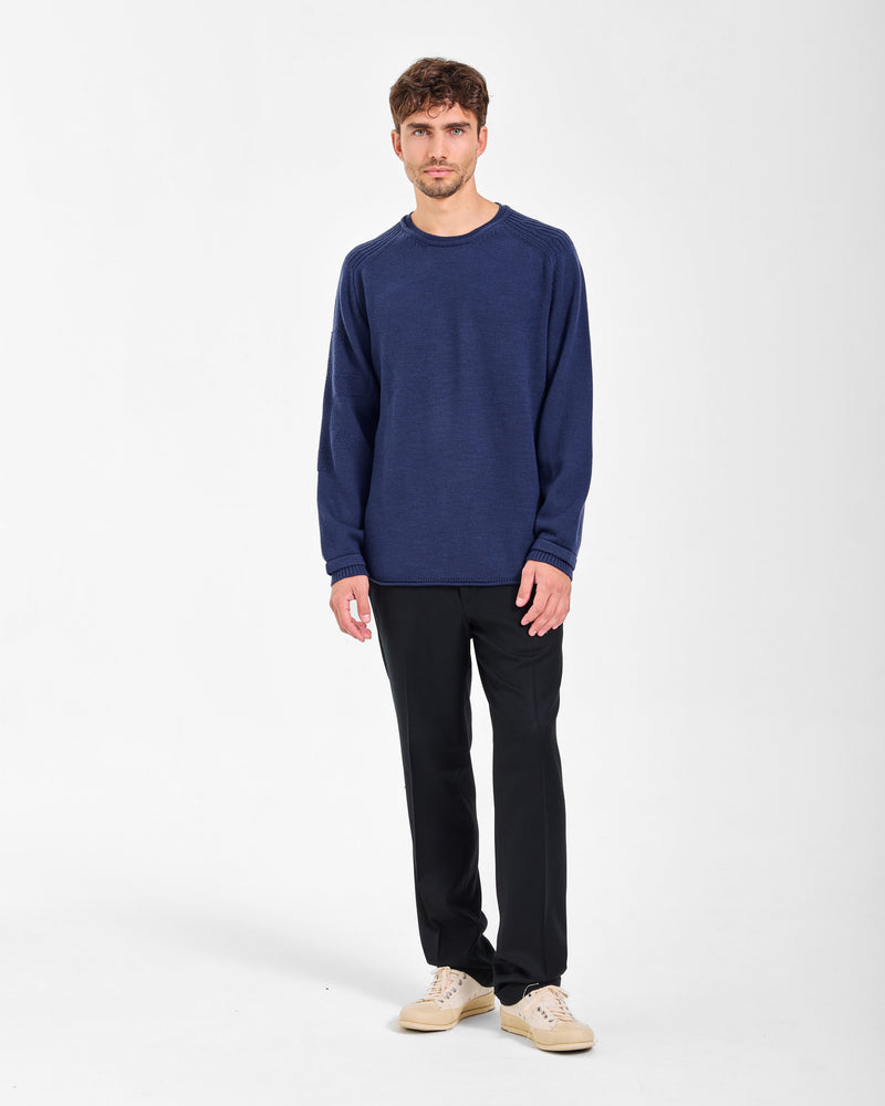 Maglia Girocollo Knit Indigo
