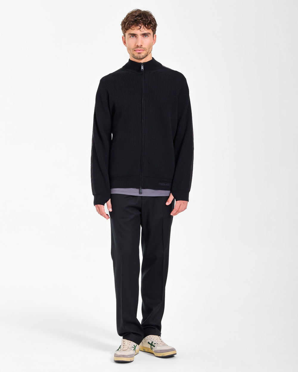 Maglia Full Zip Black