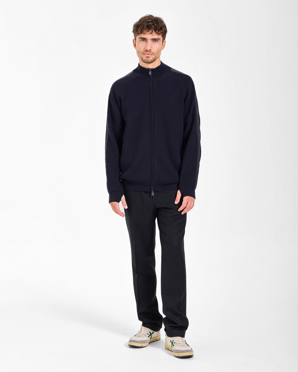 Maglia Full Zip Blue