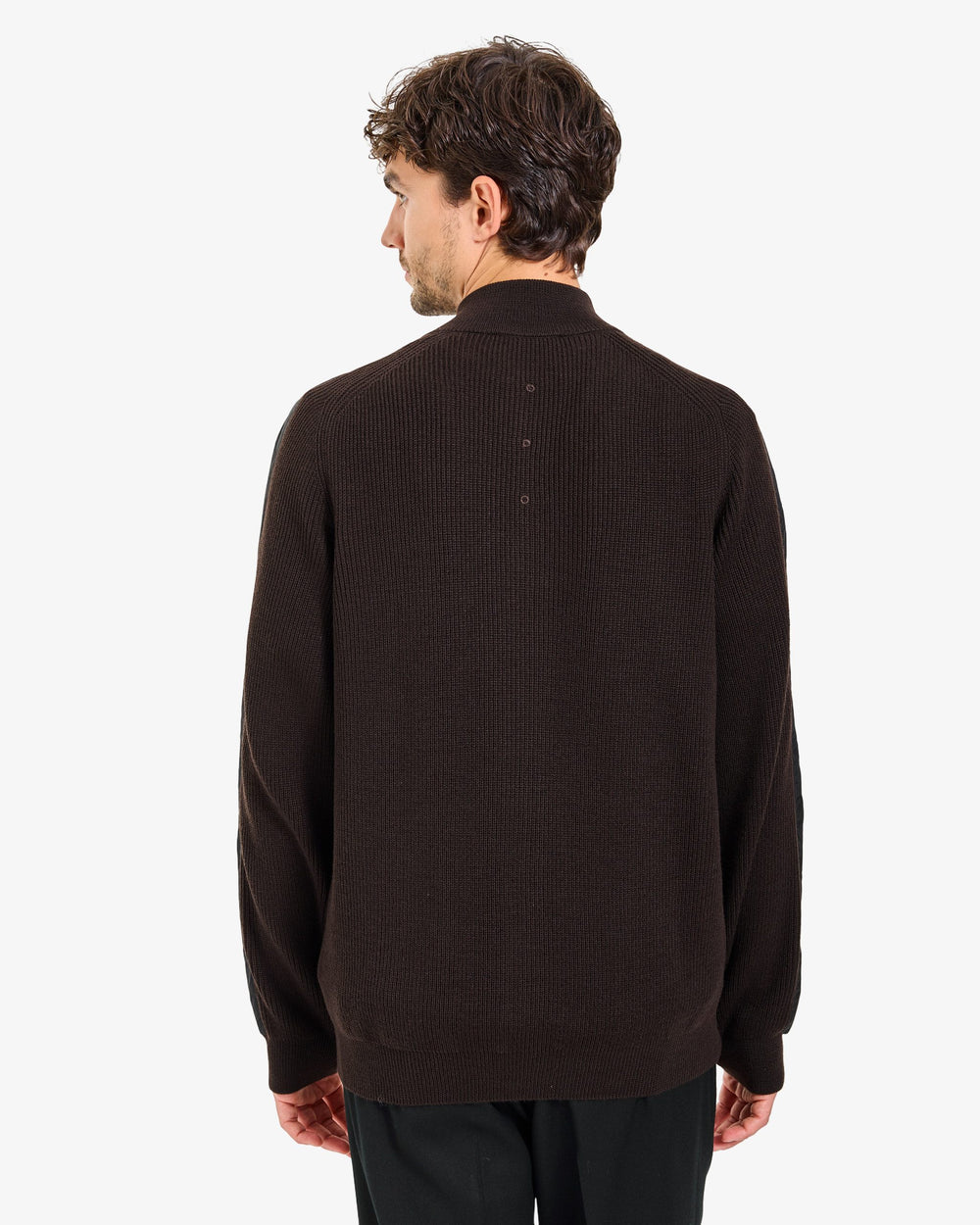 Brown Full-Zip Sweater