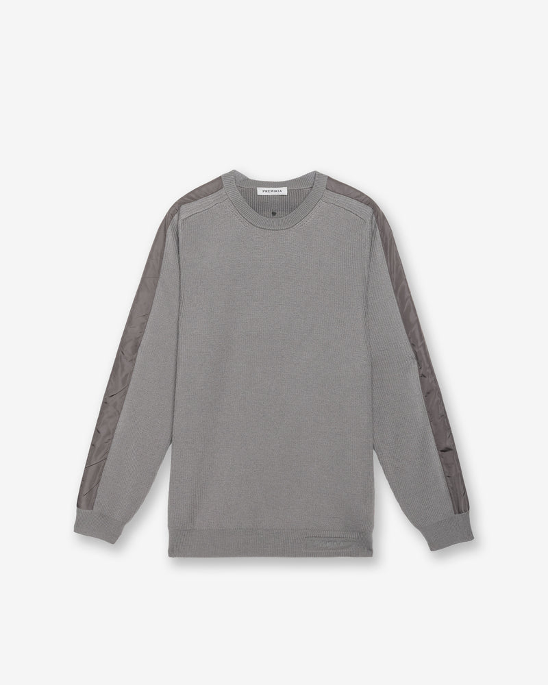 Taupe Wool Crew-Neck Sweater