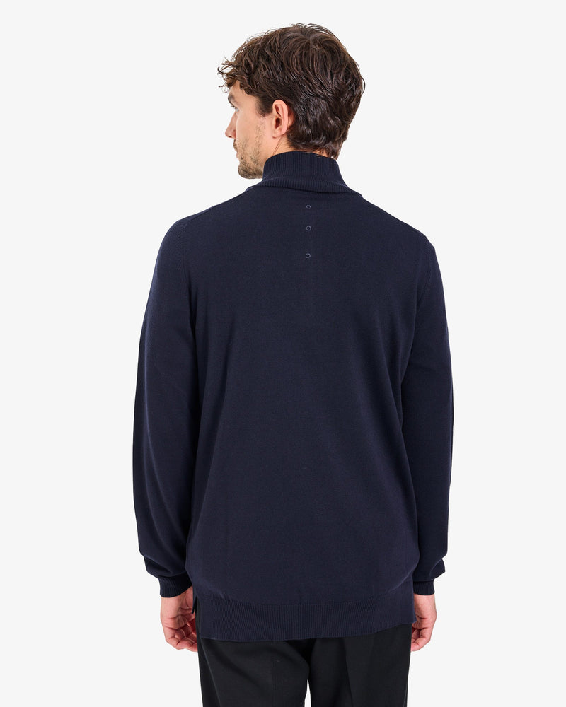 Dark Blue Half-Zip Sweater