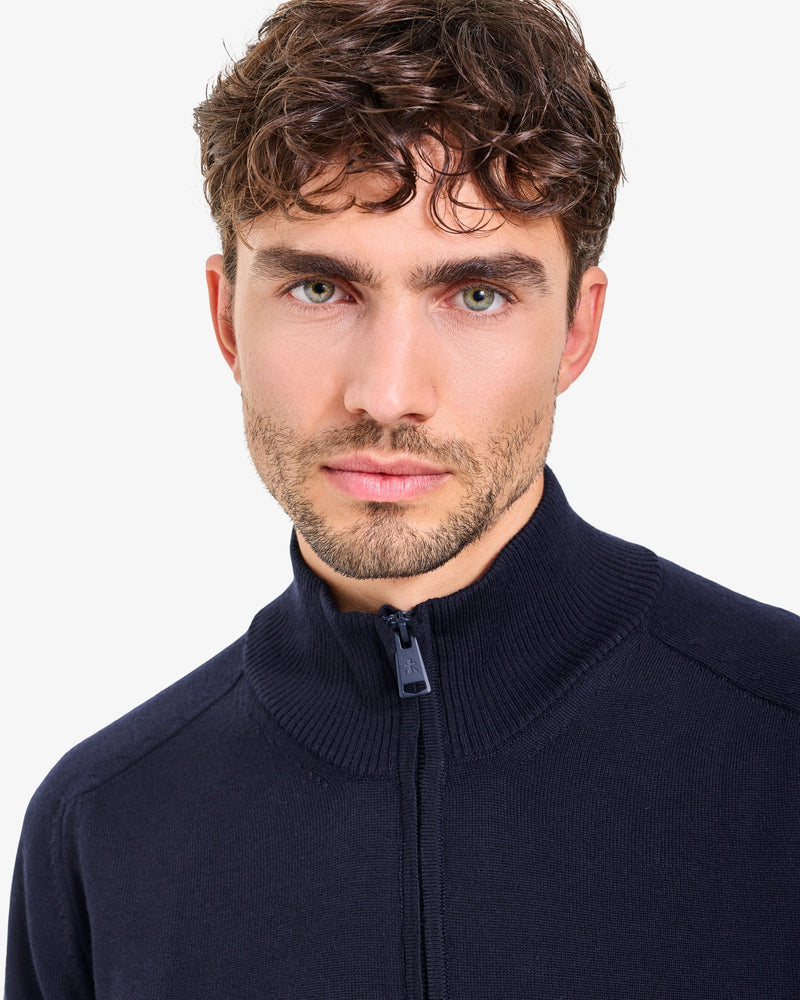 Dark Blue Half-Zip Sweater