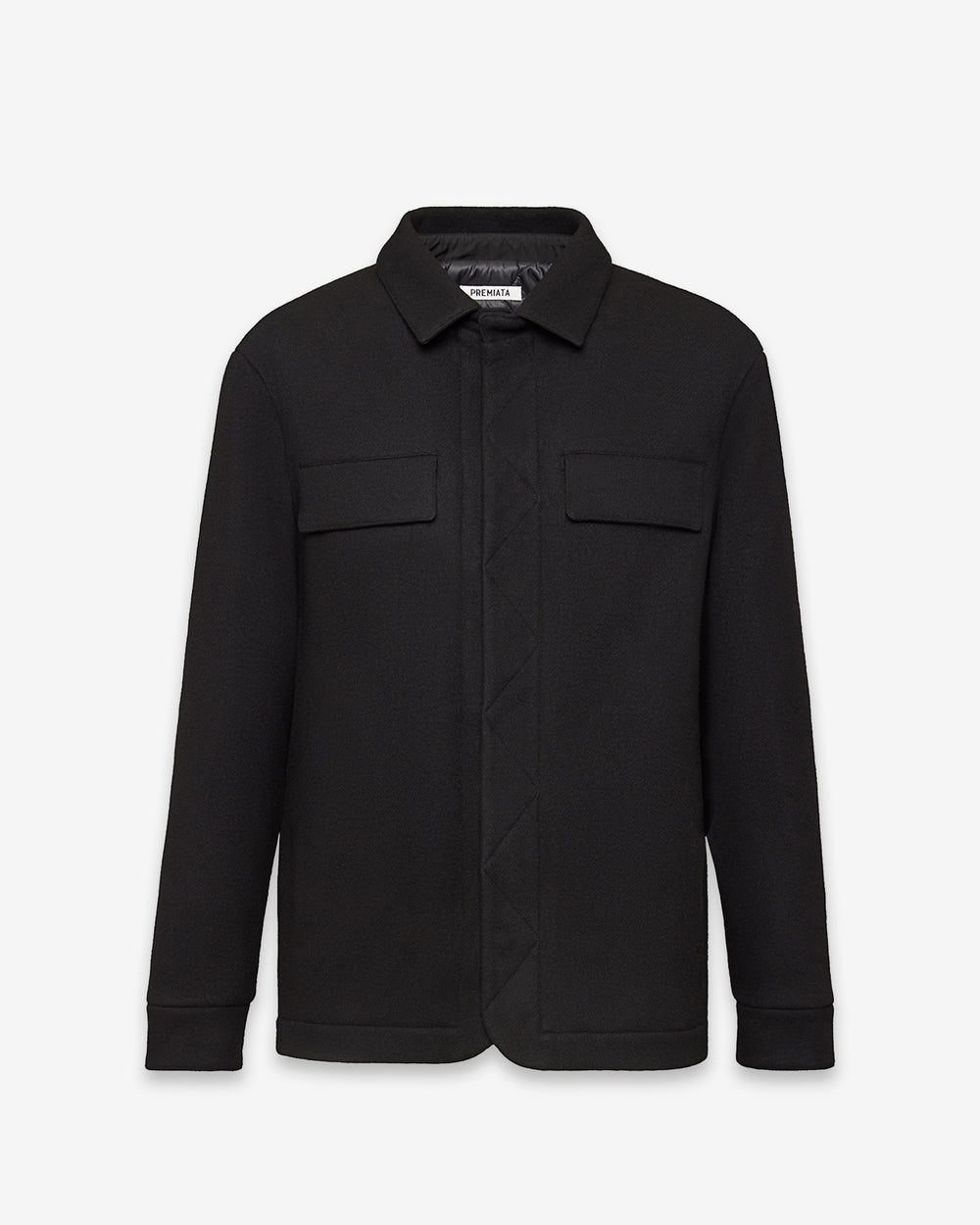 Giacca Overshirt Black in panno