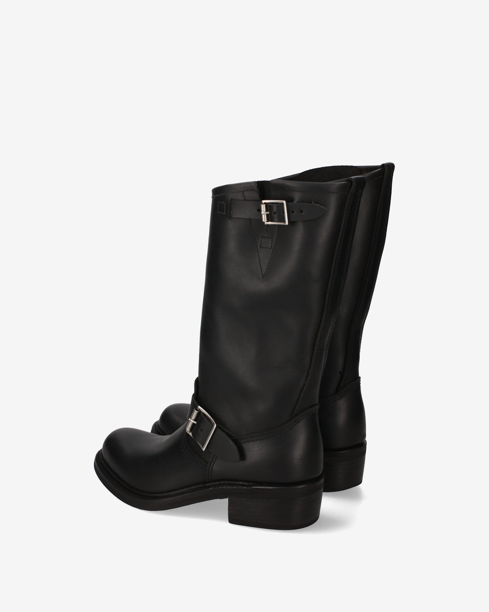 Black Biker Boots with Buckles