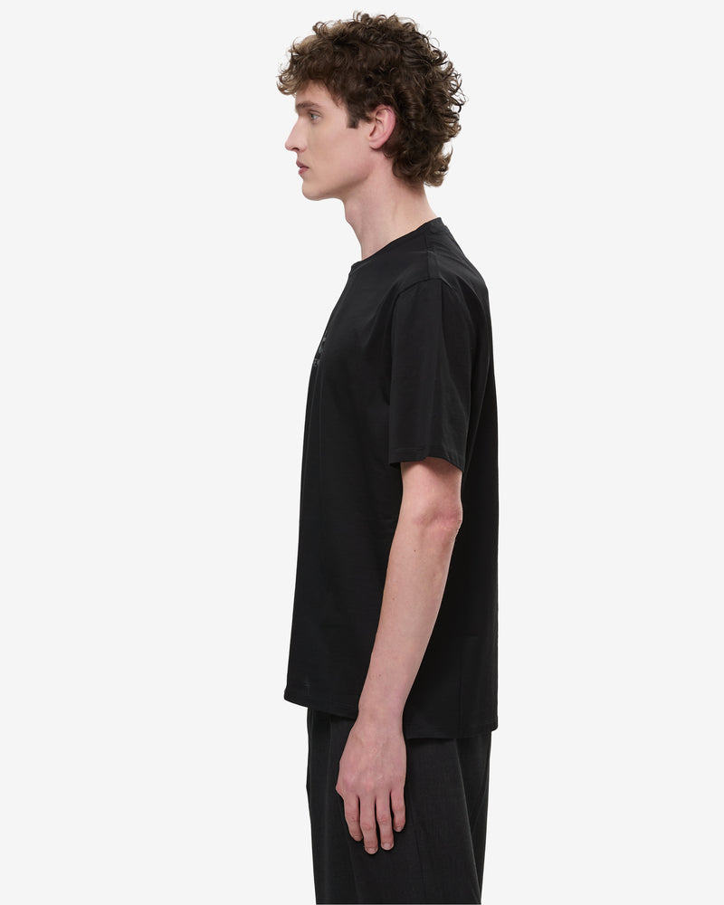 Black jersey T-shirt with logo