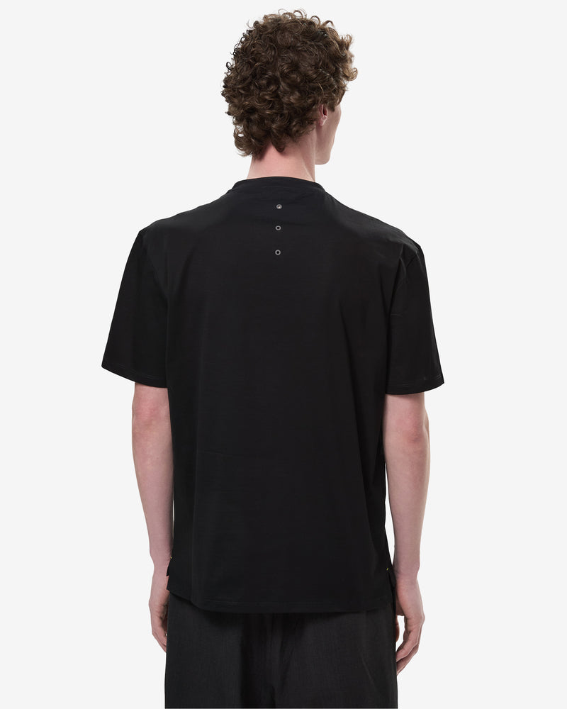 Black jersey T-shirt with logo