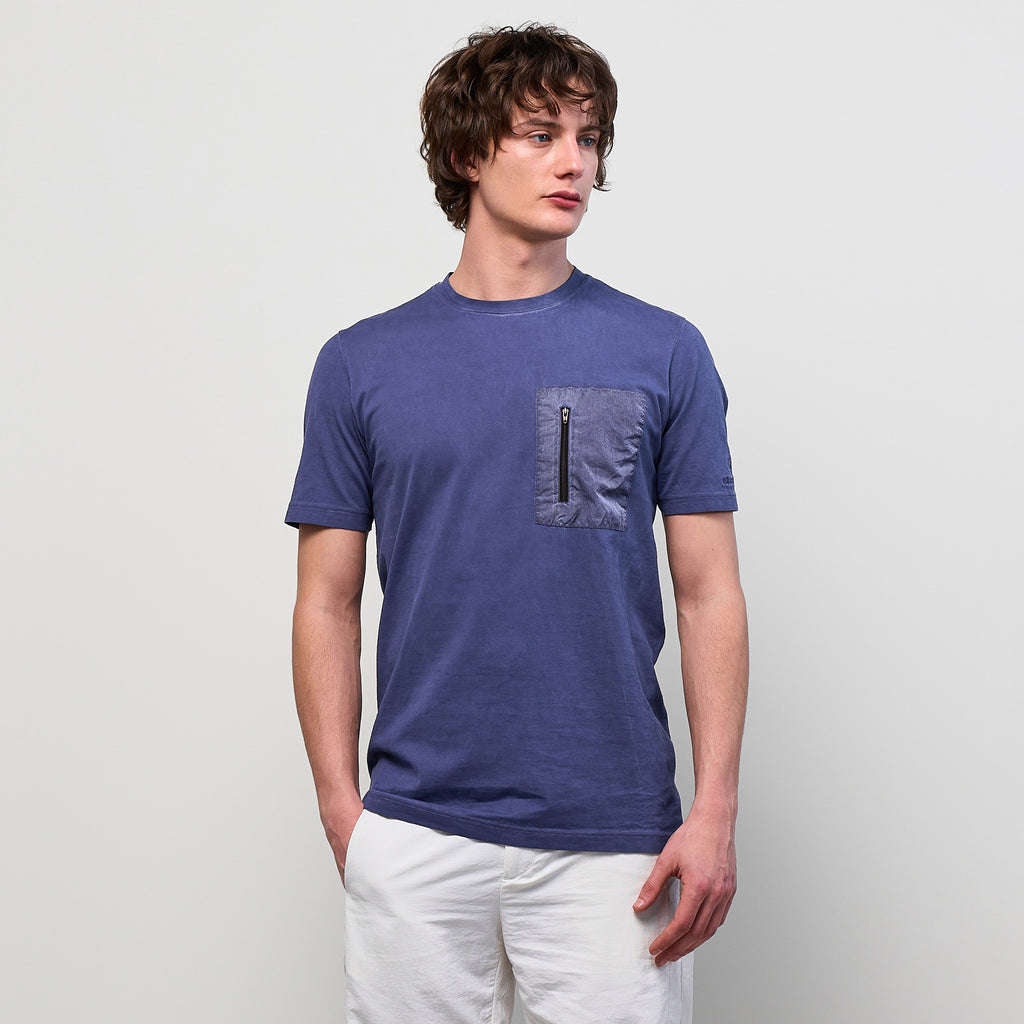 Nylon and cotton T-shirt